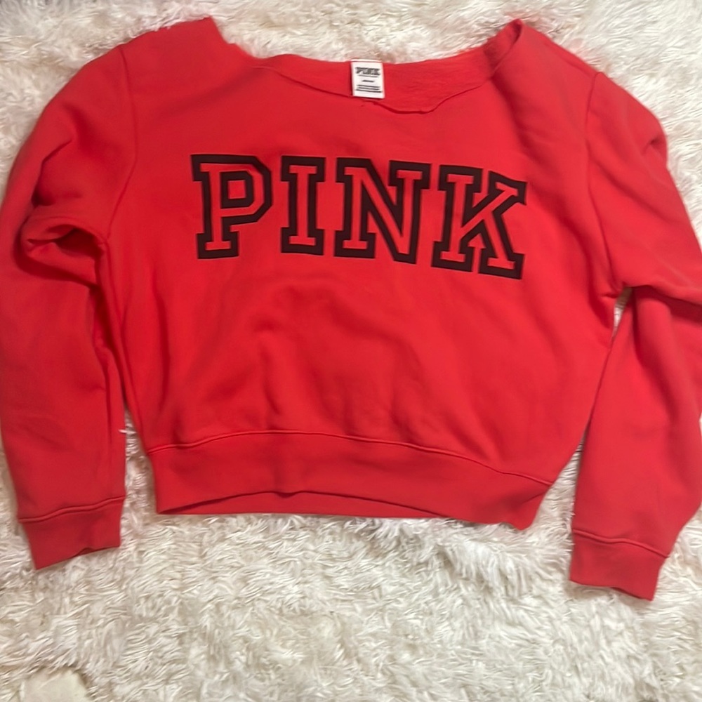 Pink Victoria’s Secret sweat shirt
